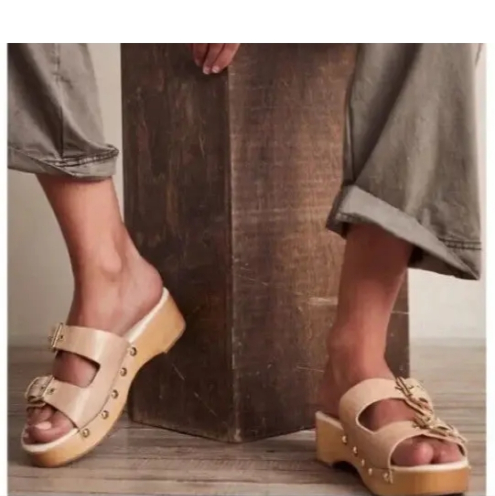 Free People Fiona Buckle Clogs